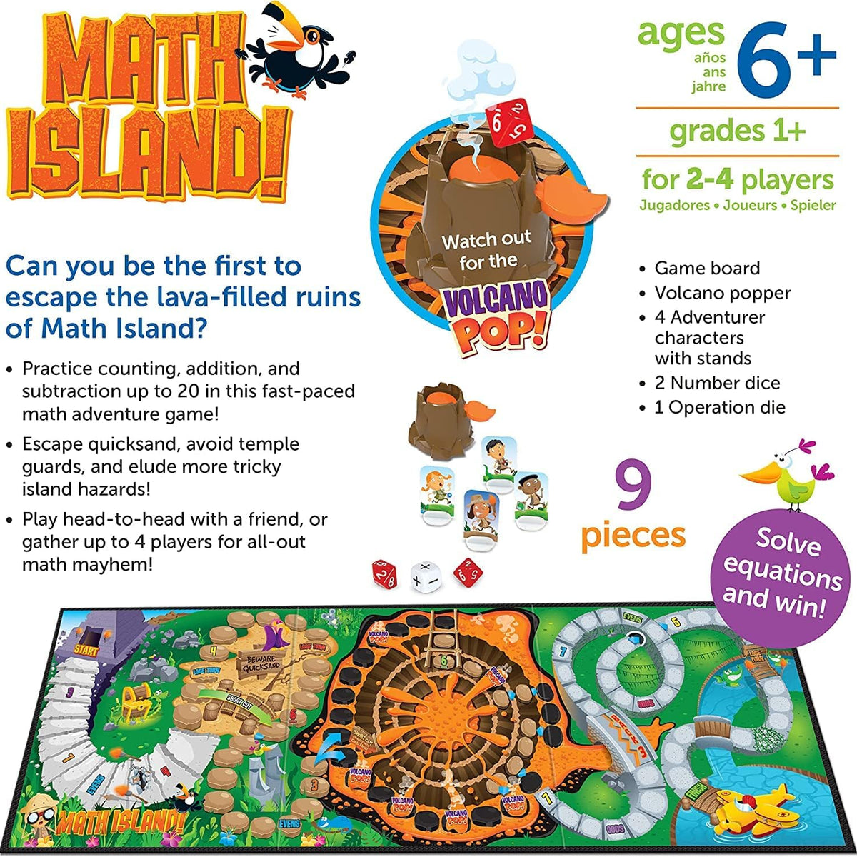 Math Island Addition & Subtraction Game – Space Magnifier